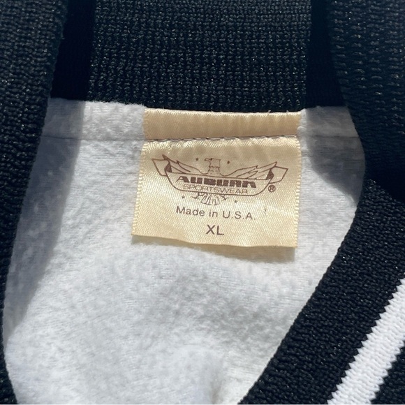 Auburn Sportswear Bomber Jacker Adult XL Gray Black Made in USA - Picture 6 of 7